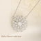necklace Dalia flower 3 white gold