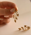 Jannah Earrings, Leaves Design, Large